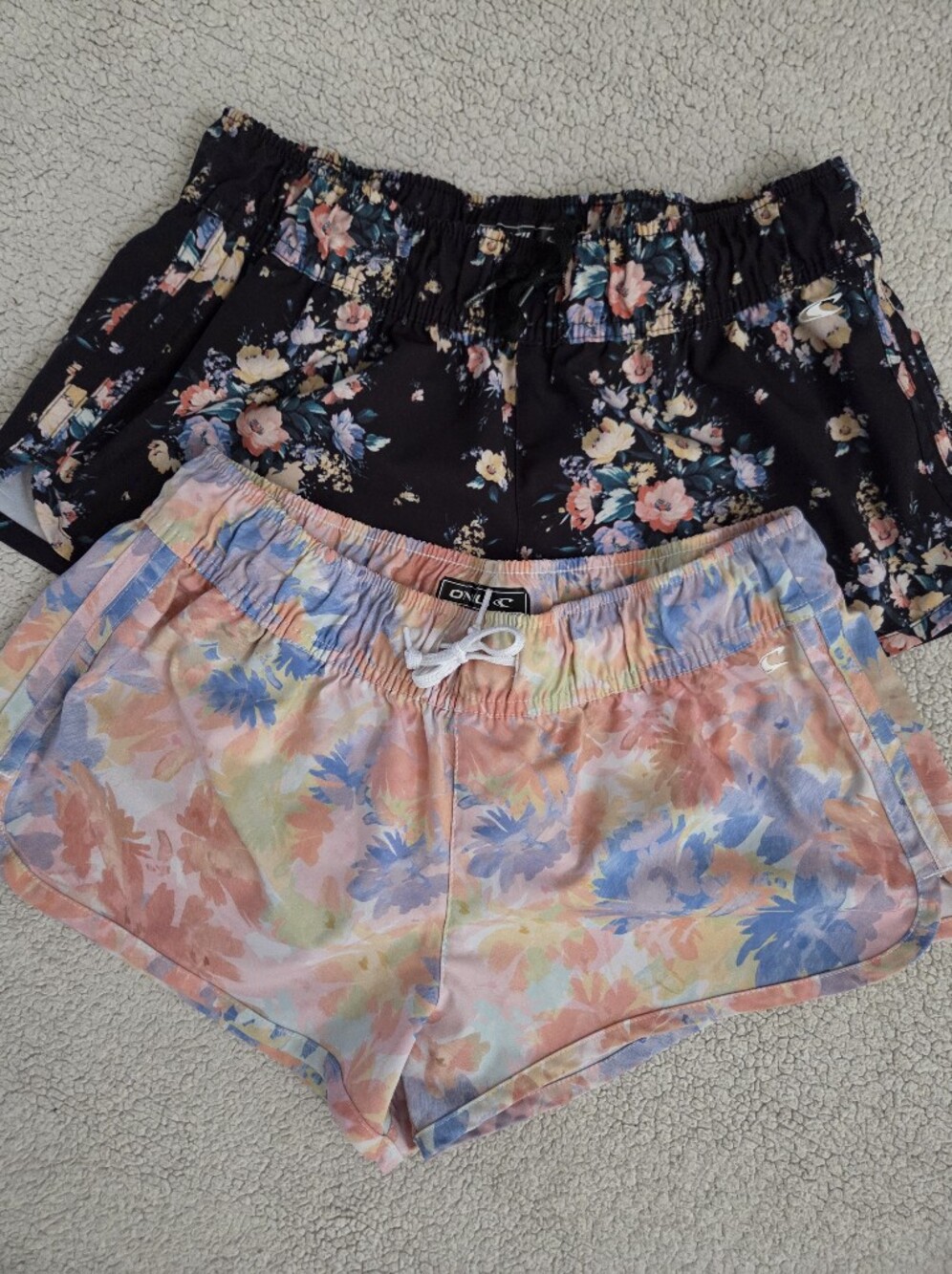 ONEILL HYPERFREAK Floral Print Drawstring Shorts, Size SMALL
